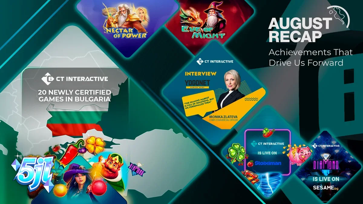 CT Interactive gaming interface at mga bagong slot titles sa screen